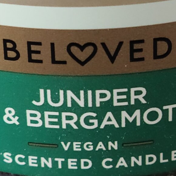 BELOVED JUNIPER & BERGAMOT VEGAN CANDLE | 11.5 oz SOY BLEND| PETA APPROVED - Picture 5 of 8